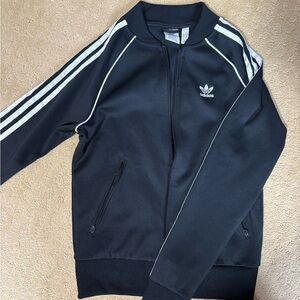 Adidas Primeblue Black Jacket with White Accents